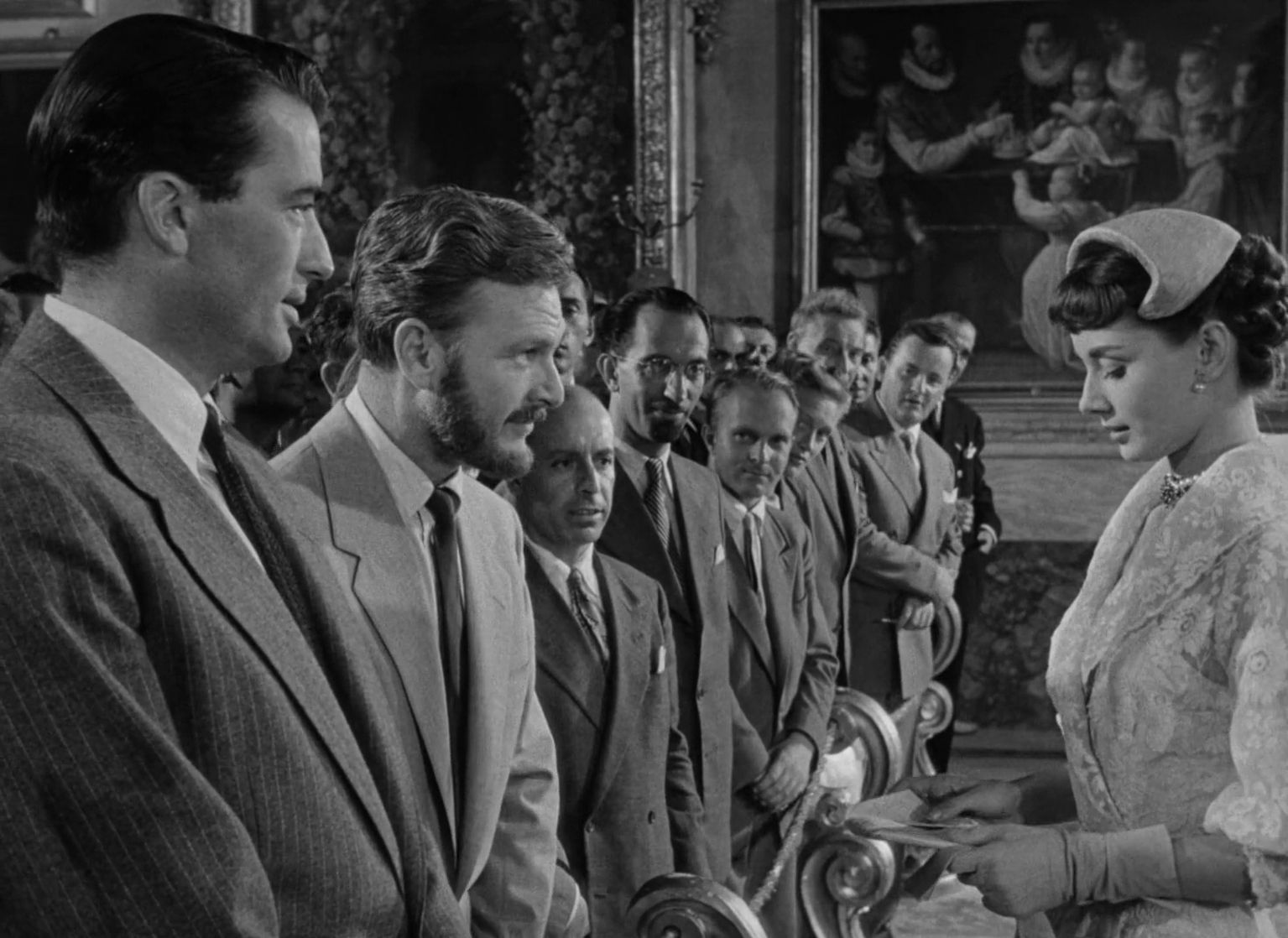 Gregory Peck, Eddie Albert and Audrey Hepburn