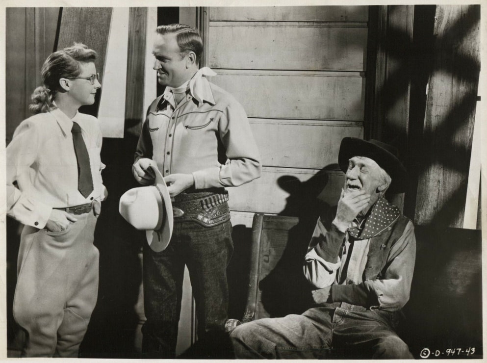 Nan Leslie, Gene Autry, Clem Bevans