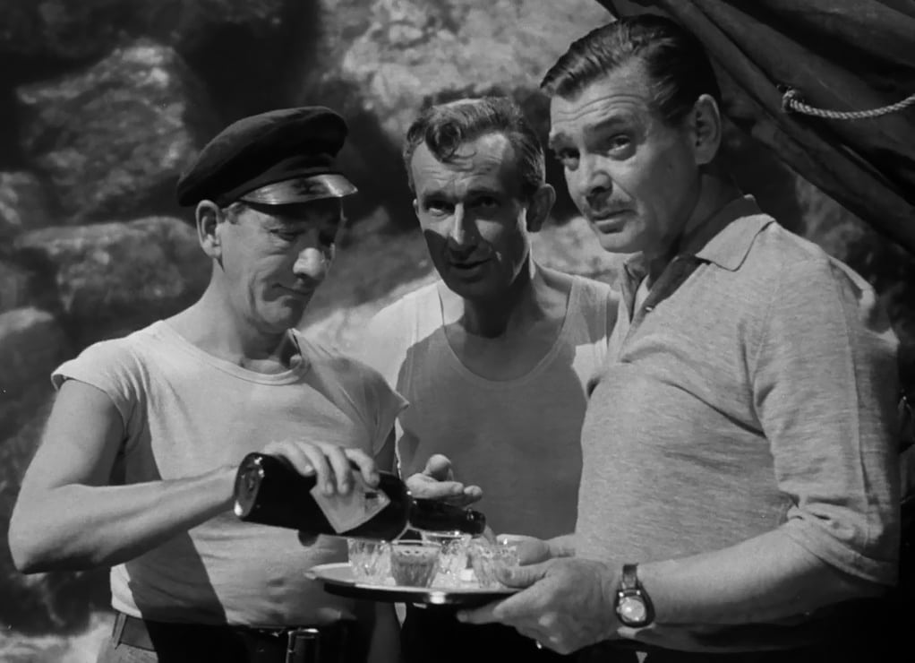 Richard Haydn, Bernard Miles and Clark Gable