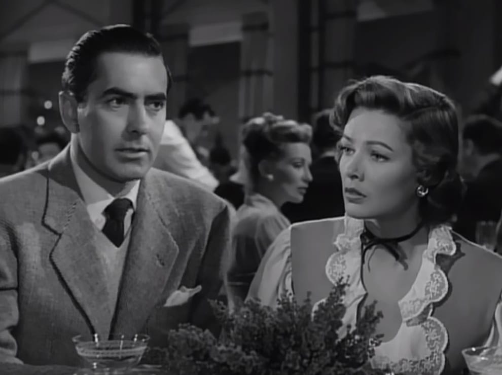 Tyrone Power and Gene Tierney