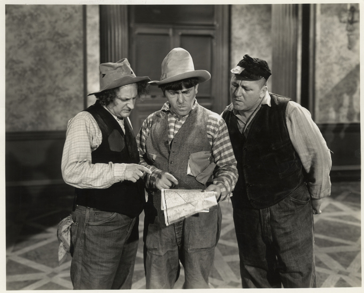 Larry Fine, Moe Howard, Curly Howard