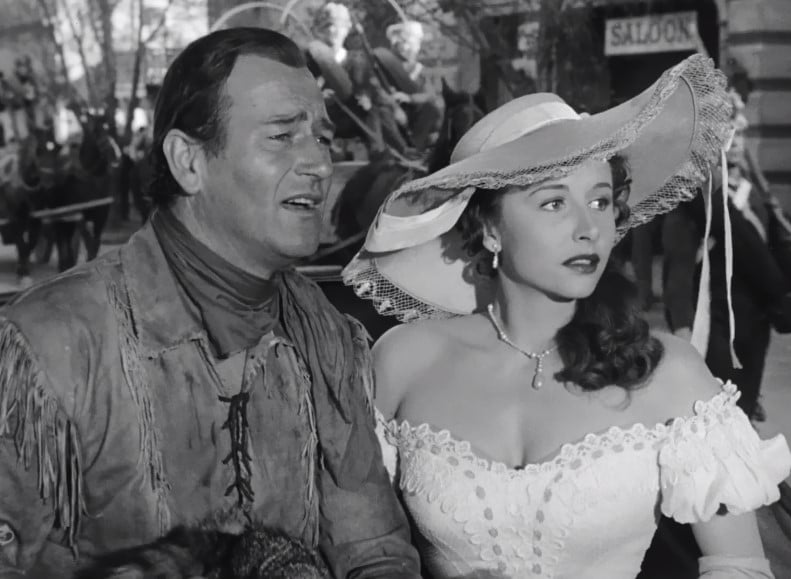 John Wayne and Vera Ralston