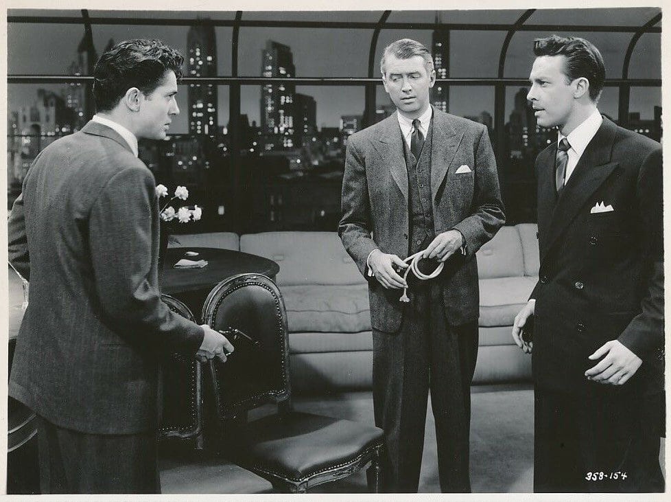 Farley Granger, James Stewart, John Dall