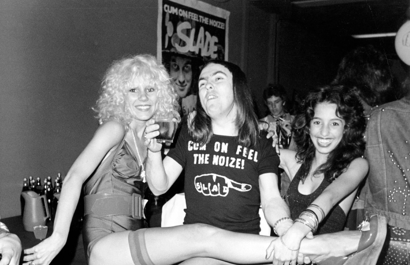 June 1973 Sabel, Lori & Dave Hill from Slade