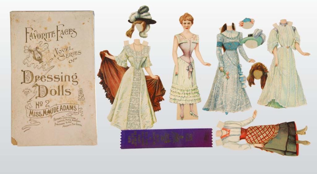Favorite Faces. Novel Series of Dressing Dolls. No. 2. Miss Maude Adams. Favorite Faces. Novel Series of Dressing Dolls. No. 2. Miss Maude Adams.