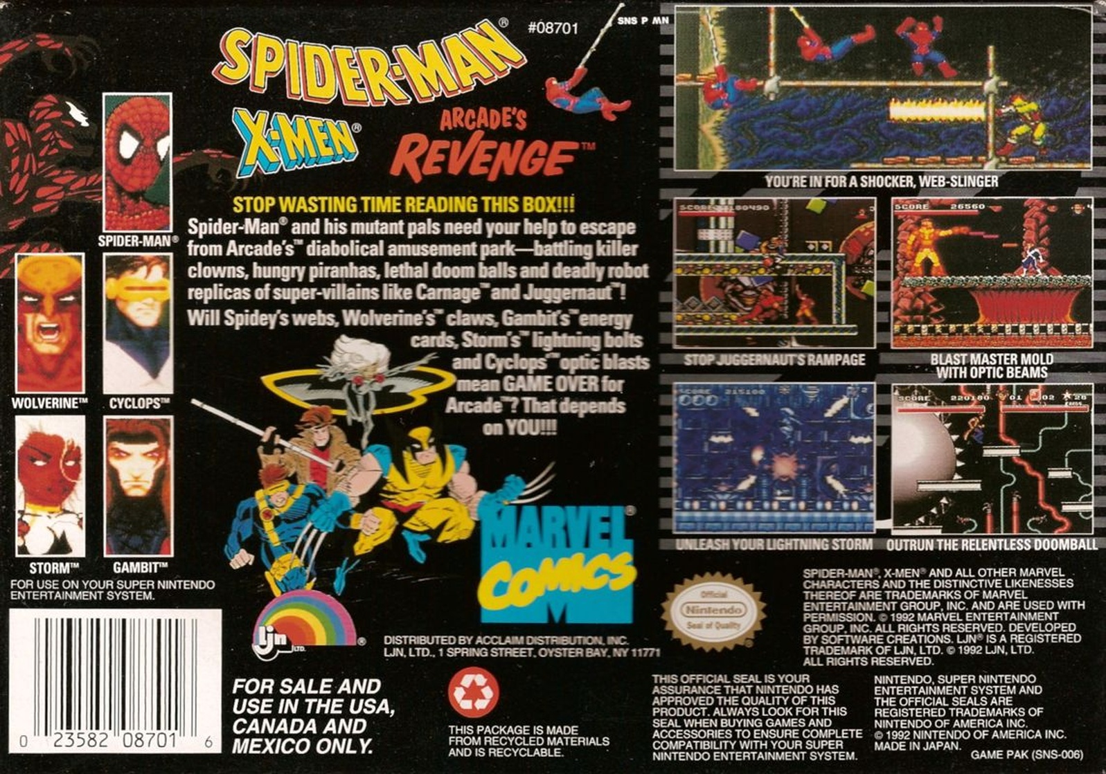 Spider-Man and the X-Men: Arcade's Revenge