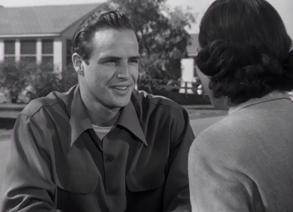 Marlon Brando and Teresa Wright