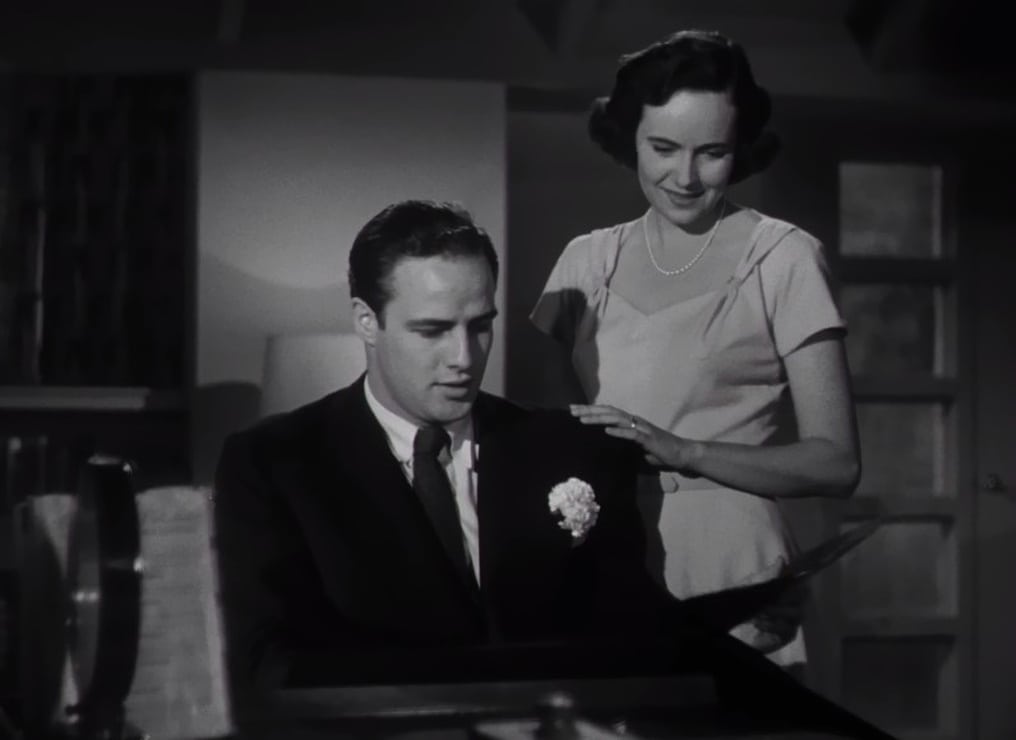 Marlon Brando and Teresa Wright