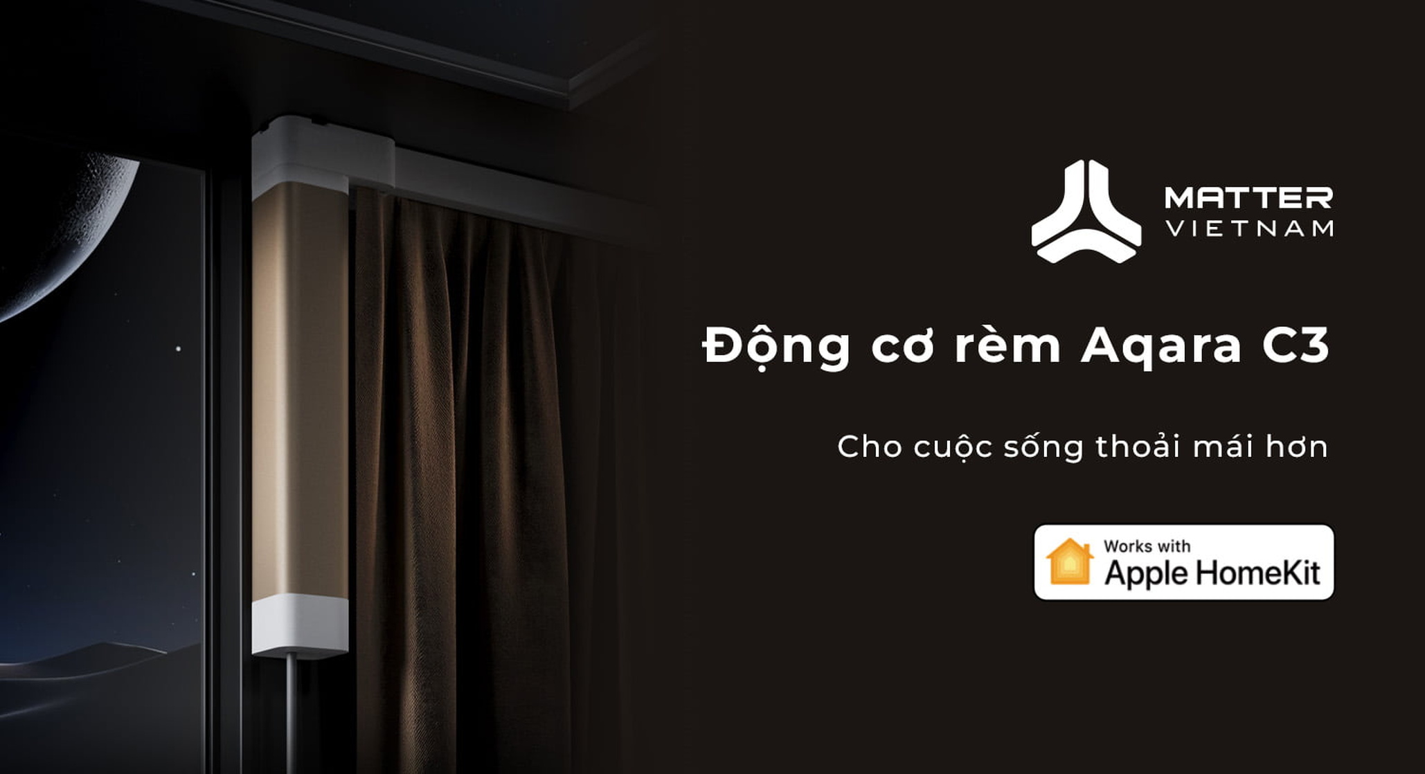 [QUỐC TẾ] Động cơ rèm thông minh – Aqara C3 Smart Curtain Motor (ZNCLDJ01LM)
