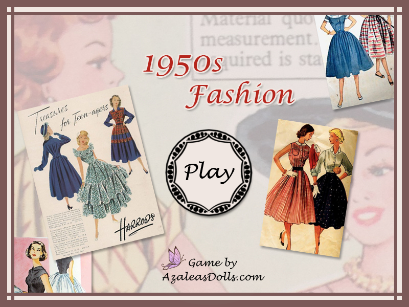 Azalea's Dress up Dolls: 1950s Fashion Azalea's Dress up Dolls: 1950s Fashion