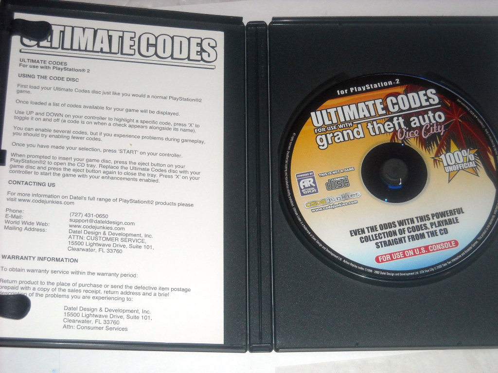 Ultimate Codes (Grand Theft Auto: Vice City)