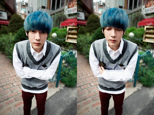 1. Park Hyung Seok's iconic blue hair in "Love Revolution" - wide 8