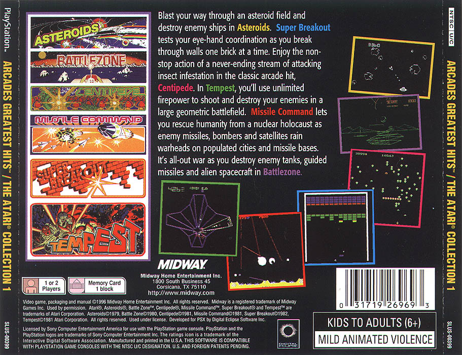 Arcades Greatest Hits Atari Collection 1
