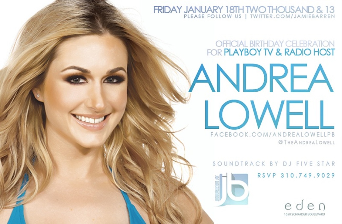 Playboy Radio's Andrea Lowell Birthday Bash