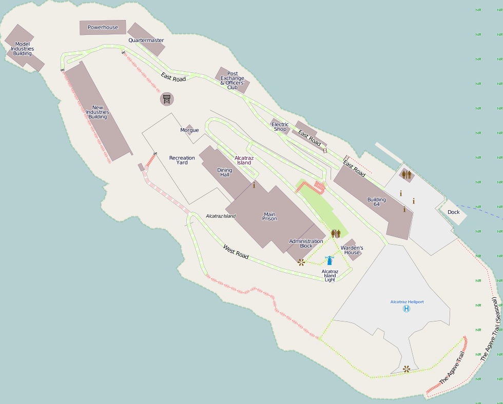 Map of Alcatraz