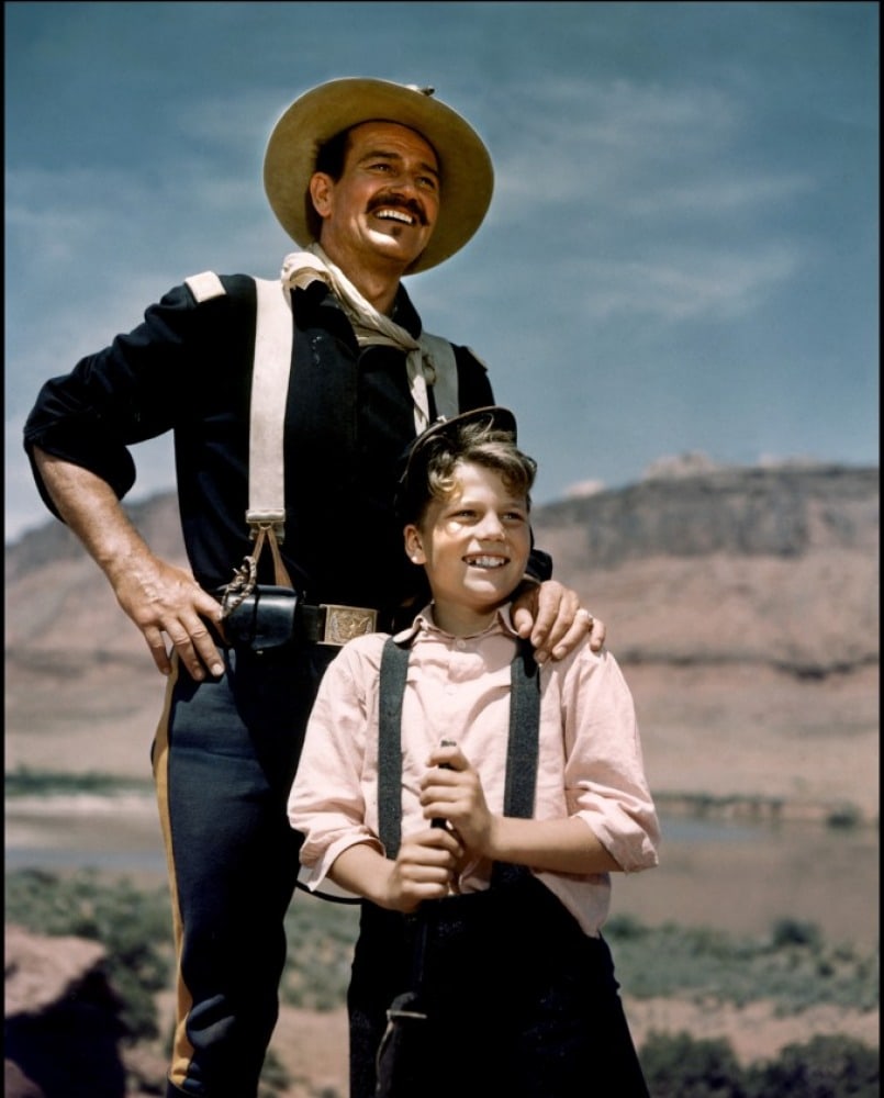 John Wayne with son Patrick Wayne