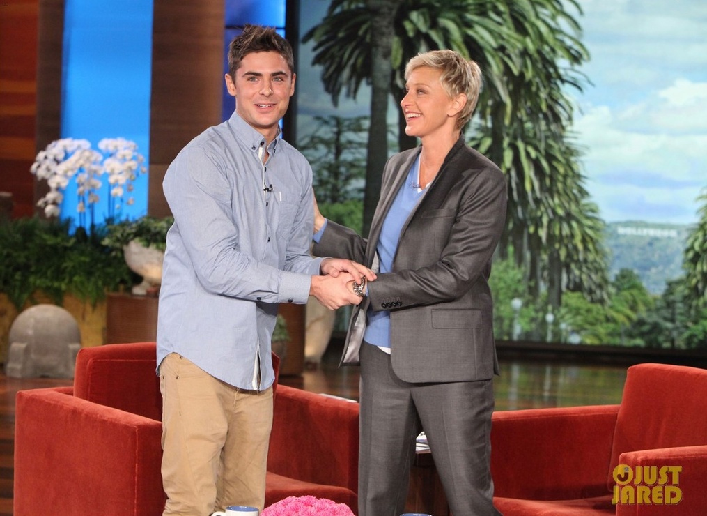 Zac Efron and Ellen DeGeneres