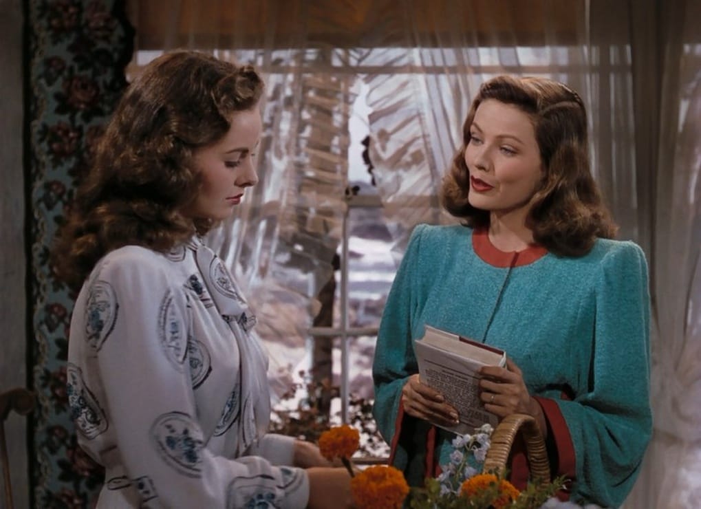 Jeanne Crain and Gene Tierney