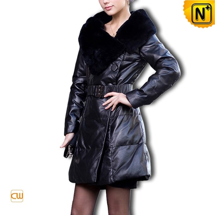 Women Fashion Leather Down Coat CW610009 - cwmalls