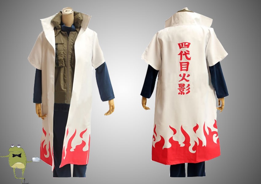 Naruto Fourth Hokage Cosplay Costume Minato Namikaze Coat Cloak, shop Minat...