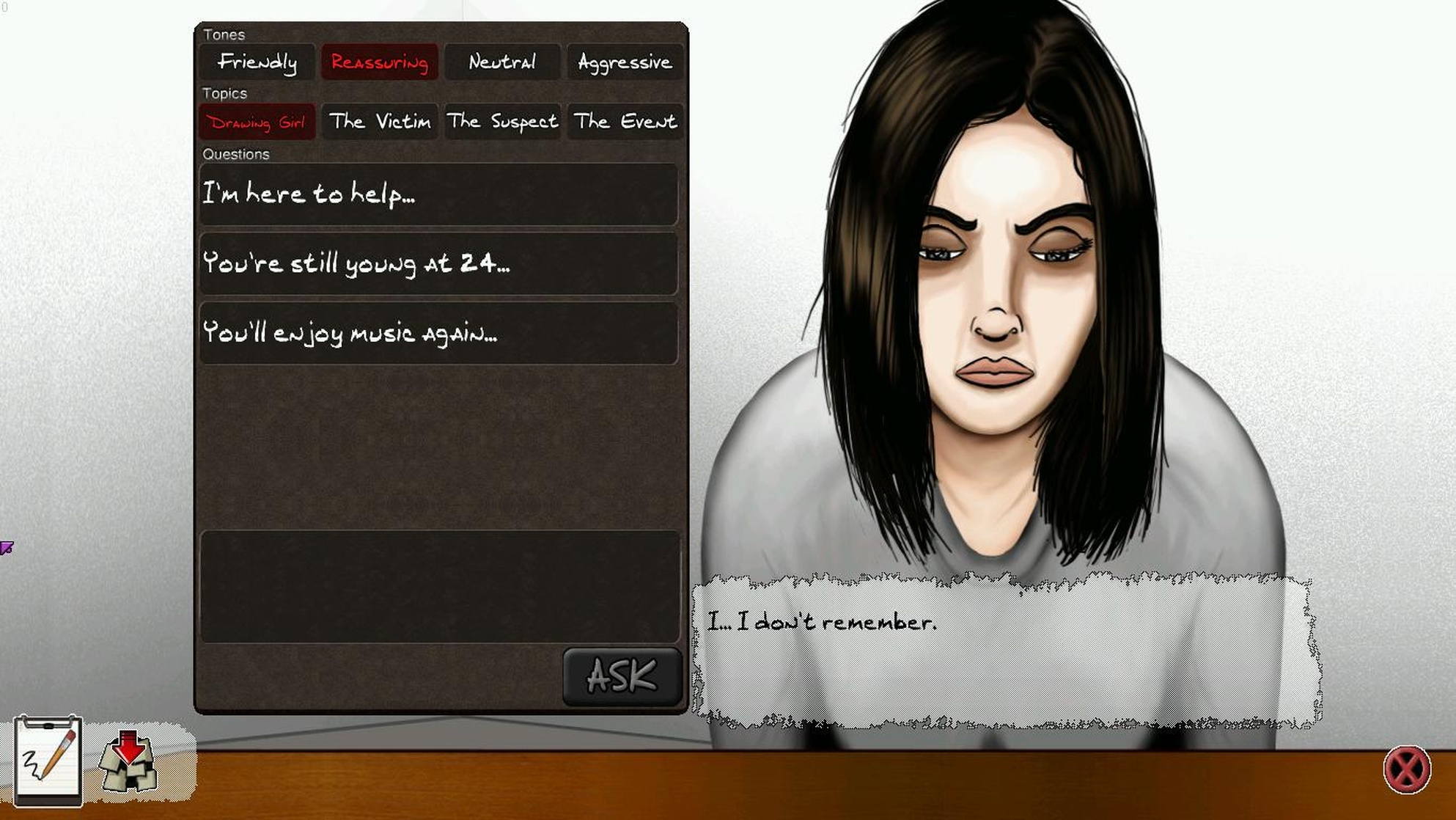 In Torment: The Case of the Drawing Girl