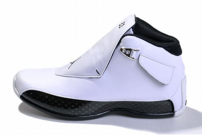 black and white jordan 18