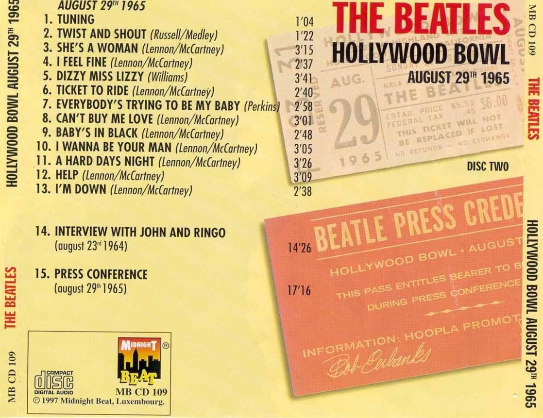 The Beatles: Live at The Hollywood Bowl (2 CD)