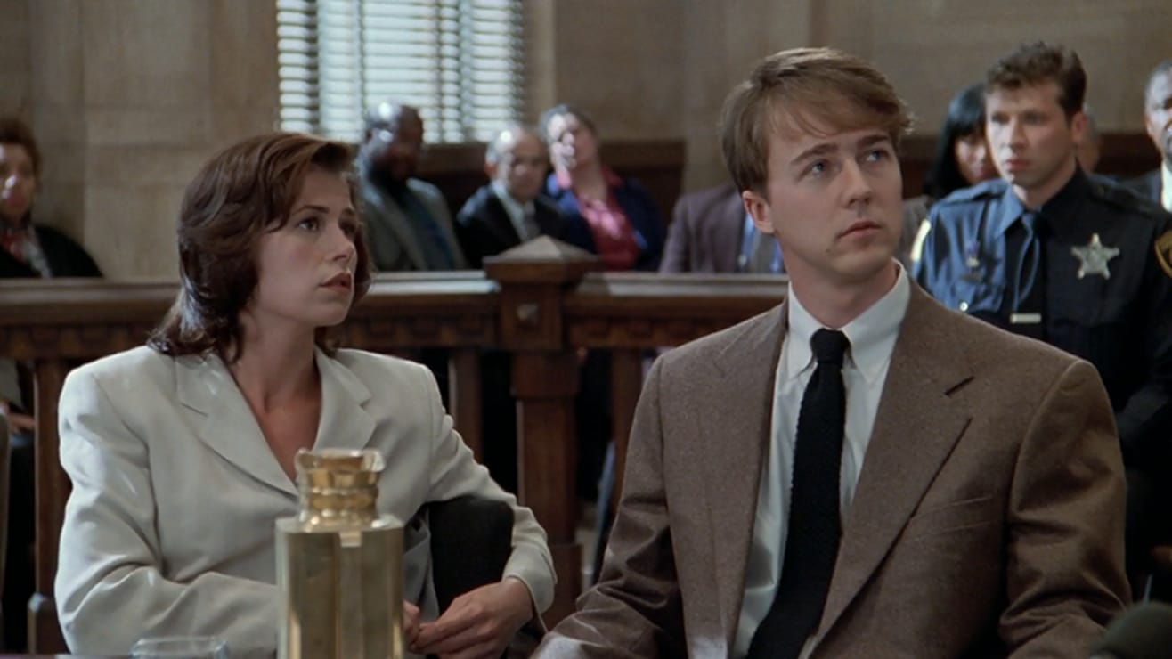 Maura Tierney and Edward Norton