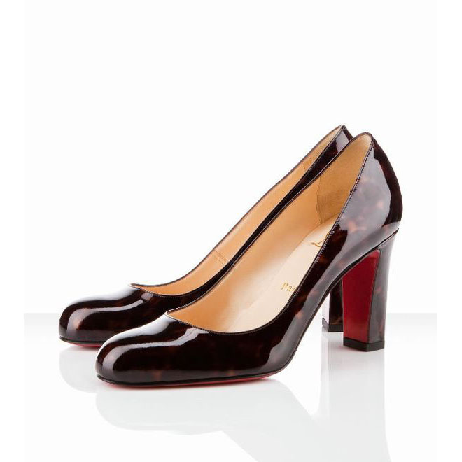 mila tortoiseshell print patent leather pumps