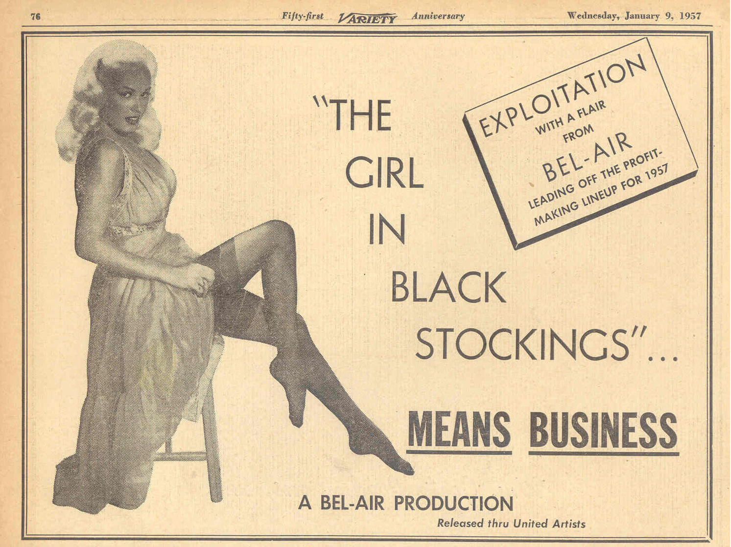 Picture of The Girl in Black Stockings