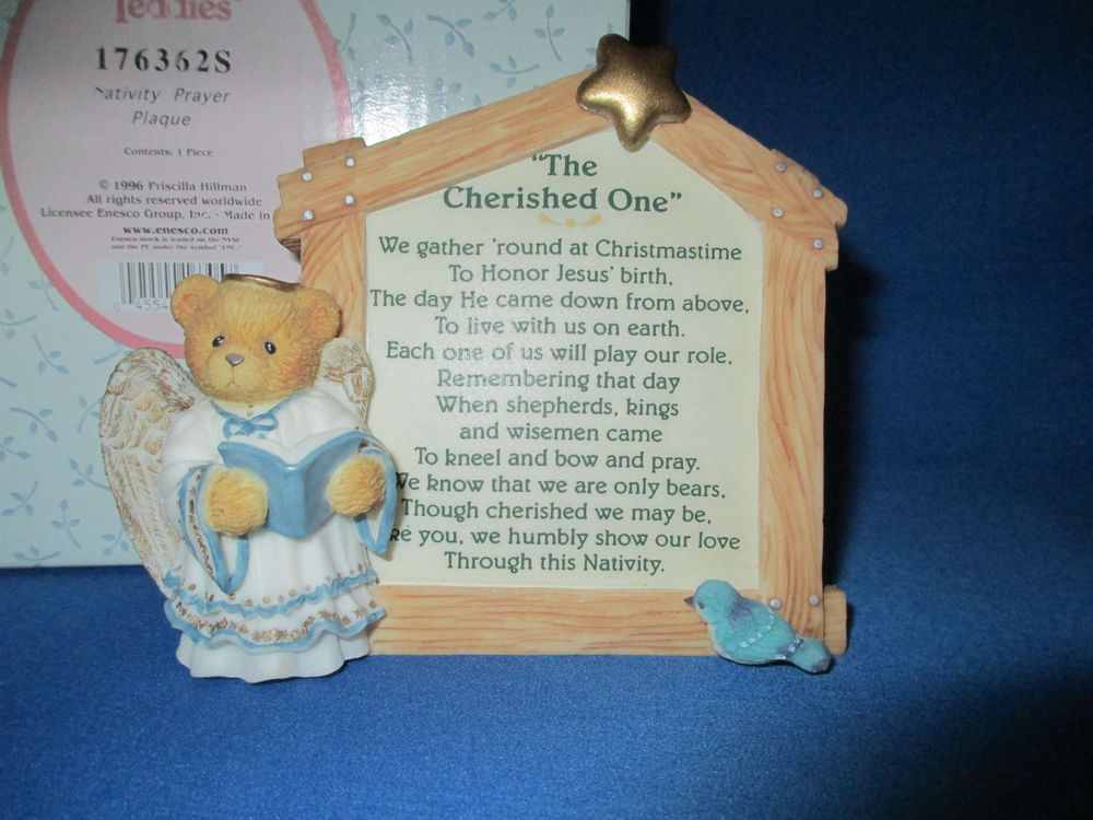 Cherished Teddies - Nativity Prayer Plaque