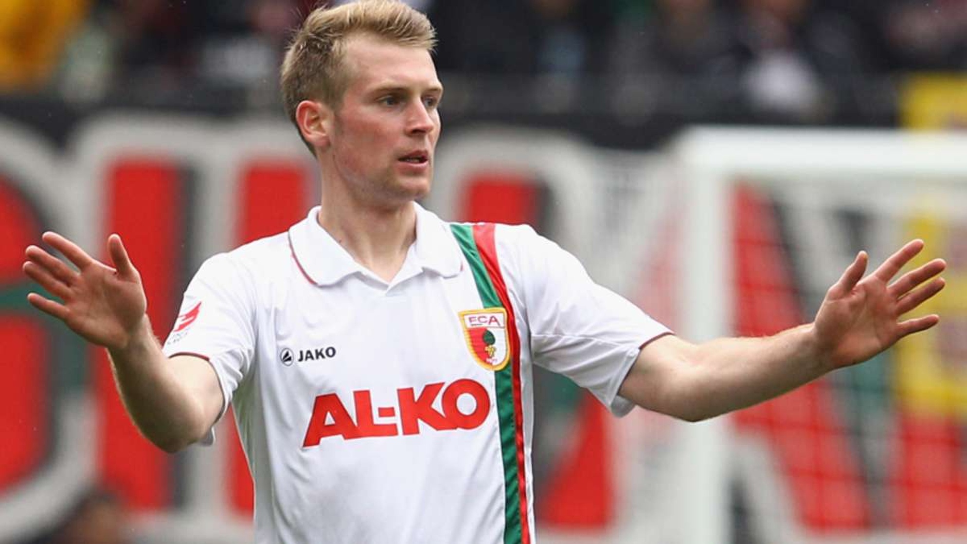 Maillot FC Augsburg Domicile 2012-13 L/S - Jako #18 Callsen-Bracker - Taille L