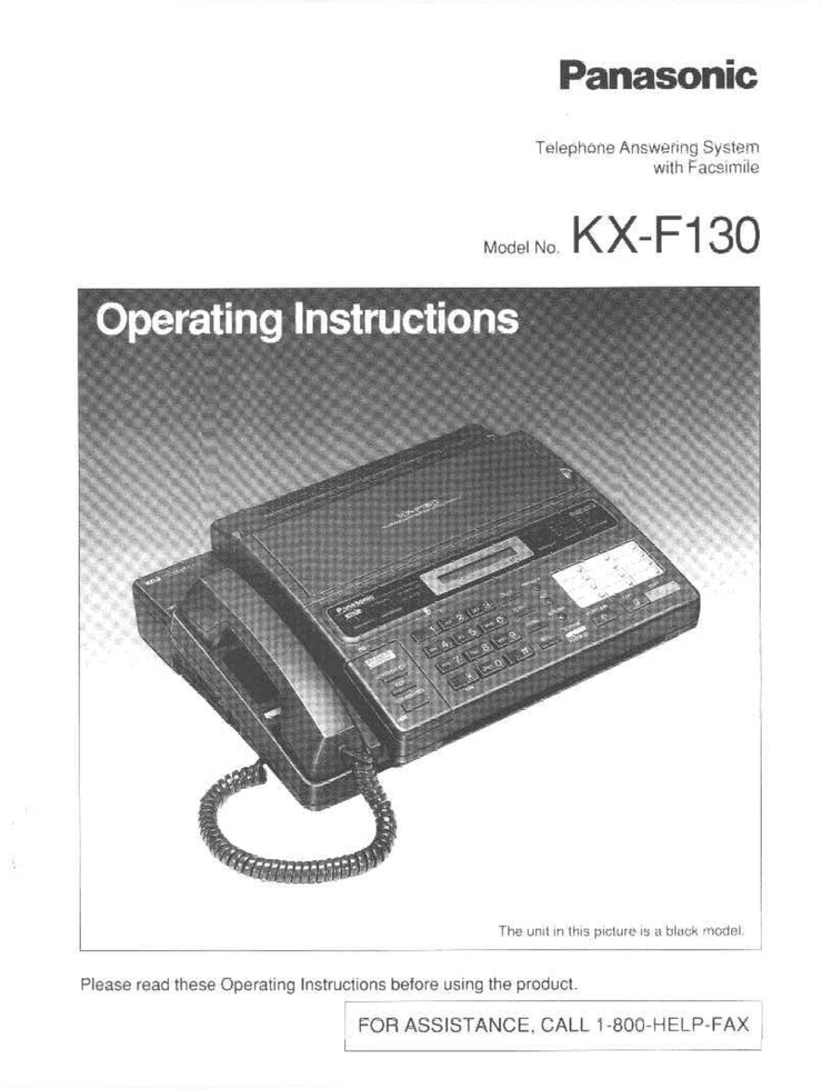 Picture of PANASONIC KXF130 Fax and Telephone Answering Machine