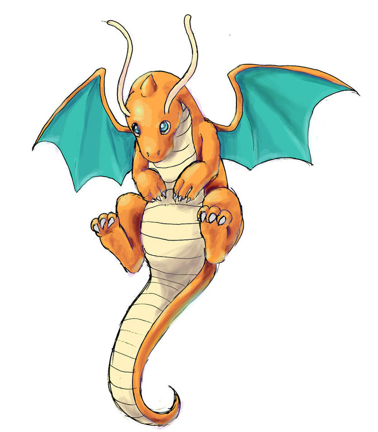 Picture of Dragonite.