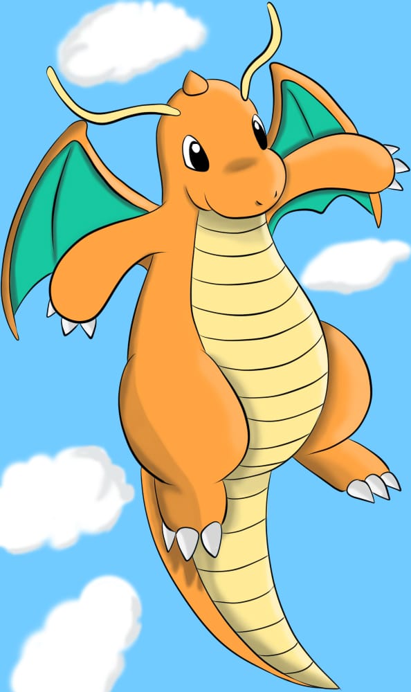Picture of Dragonite.