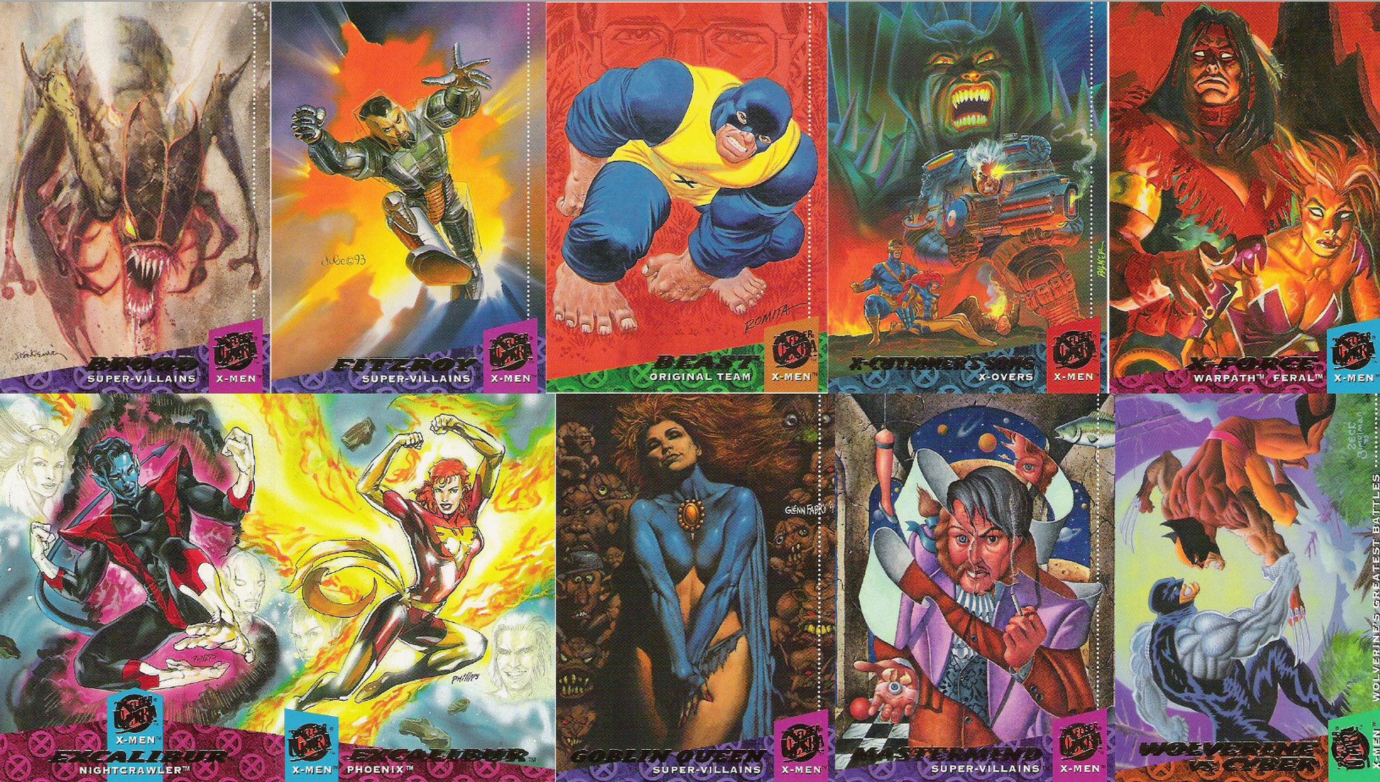 X-Men Fleer Ultra 1994 Trading Cards