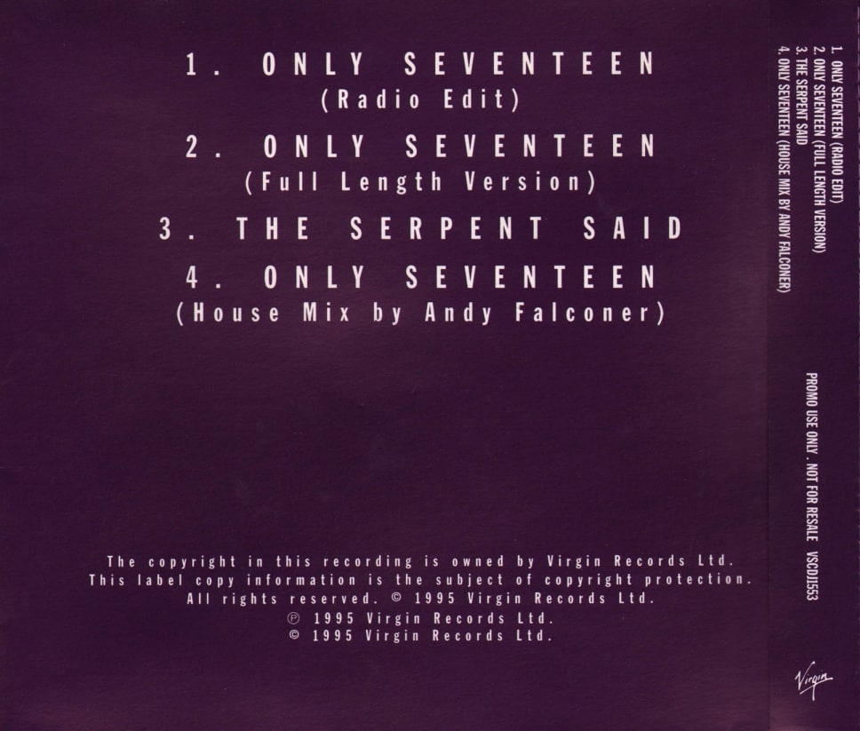 Only Seventeen (CD Promo)