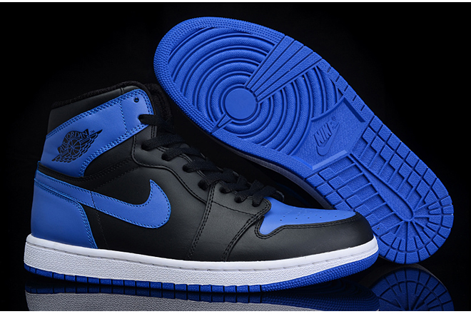 Nike high tops black and blue Clearance