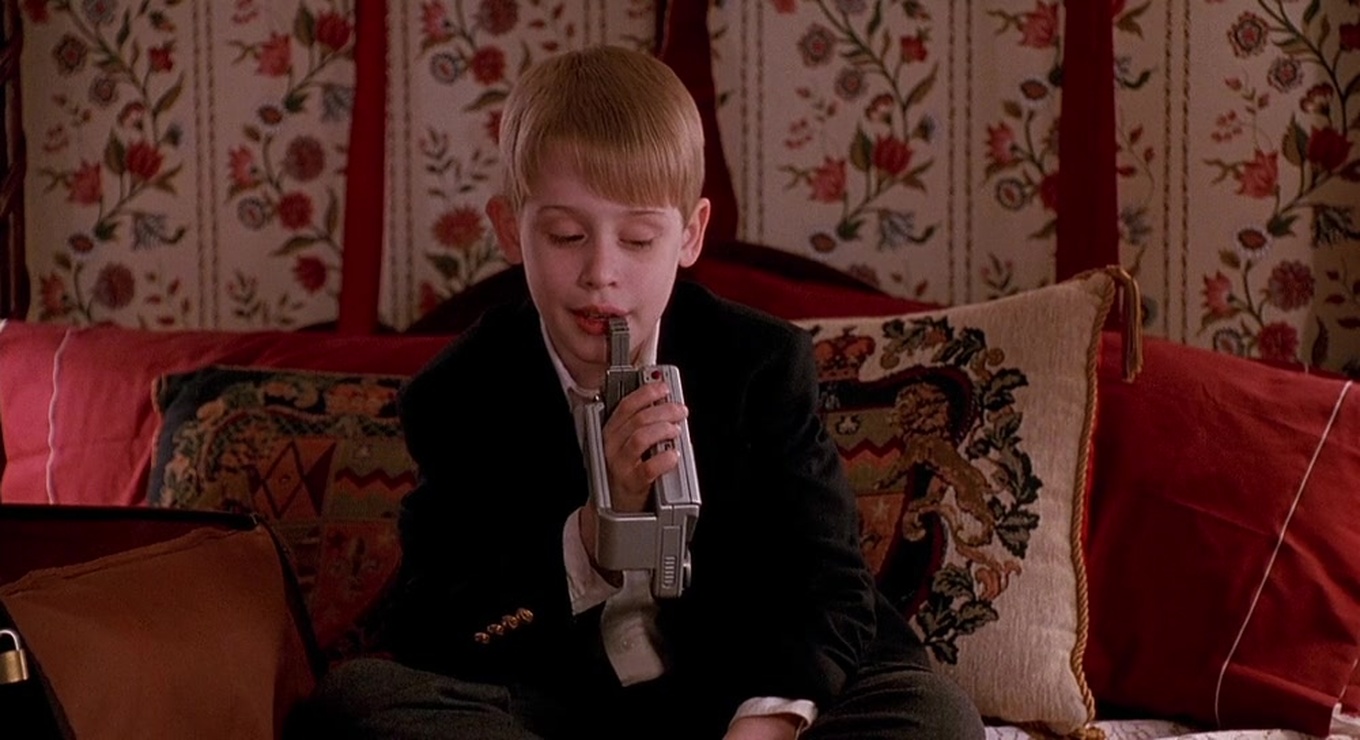 Two gay friends home alone