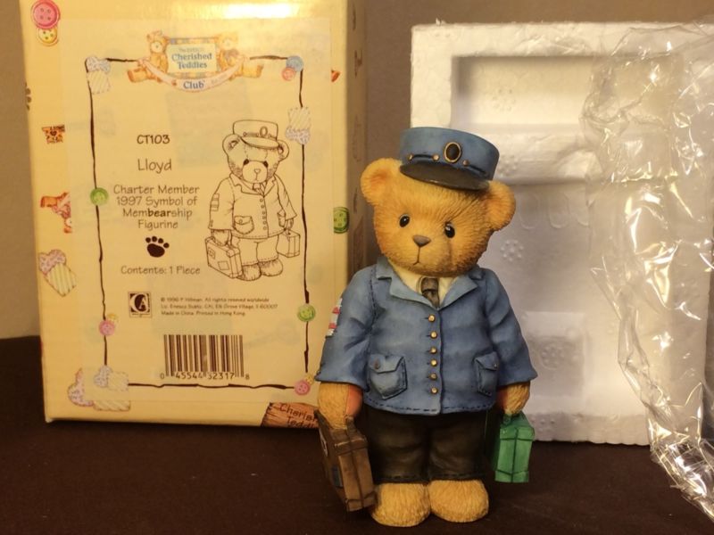 Cherished Teddies: Lloyd (w/green suitcase)