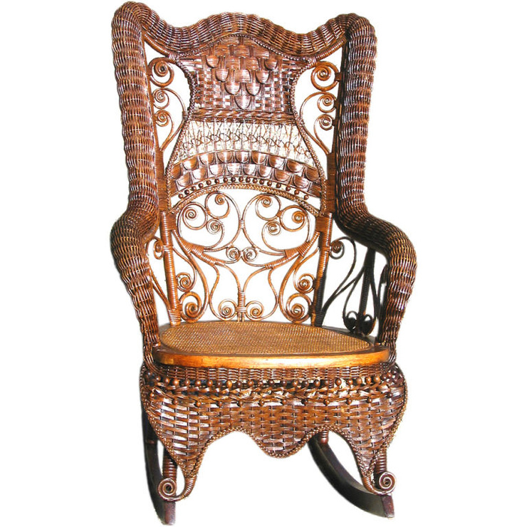 Victorian Wicker Rocking Chair