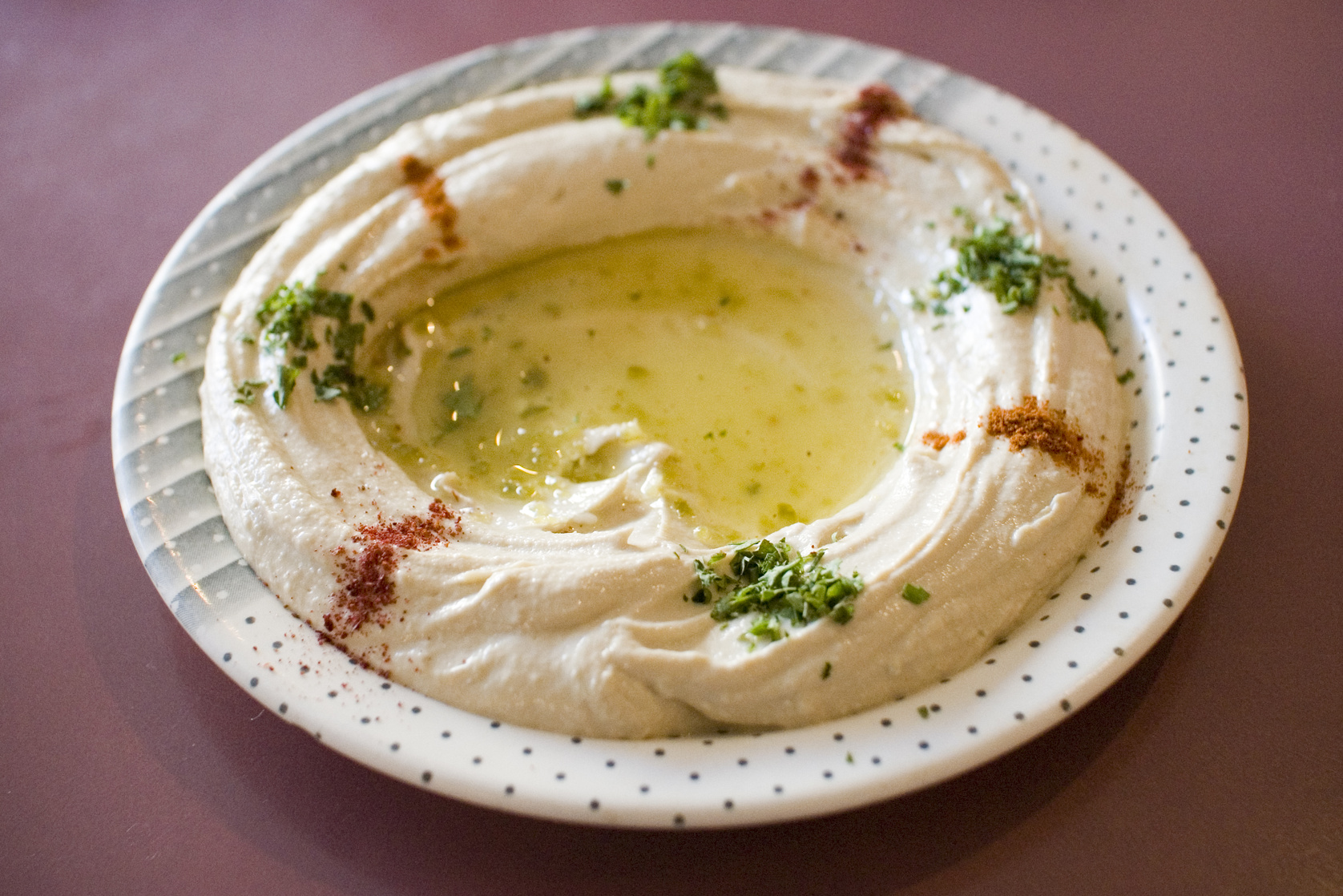 Hummus with olive oil