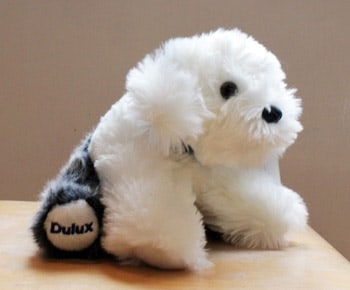 large dulux dog soft toy