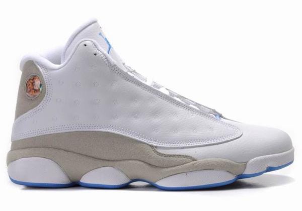 Men's Air Jordan (xiii) 13 Retro White-grey University Blue Shoes Picture