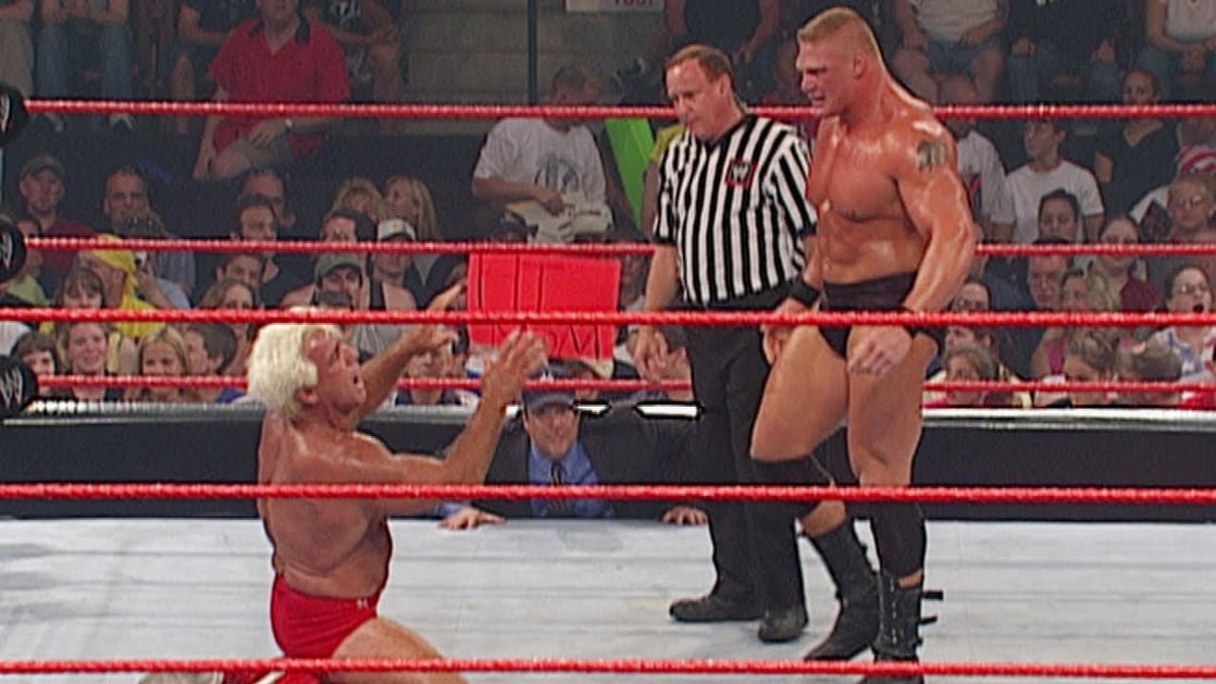 Brock Lesnar vs. Ric Flair (WWE, Raw, 7/01/02)