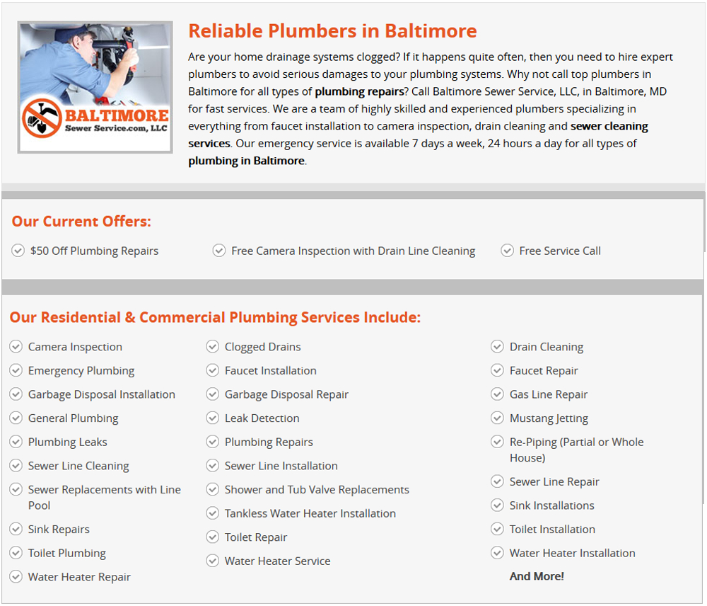 Plumber Baltimore