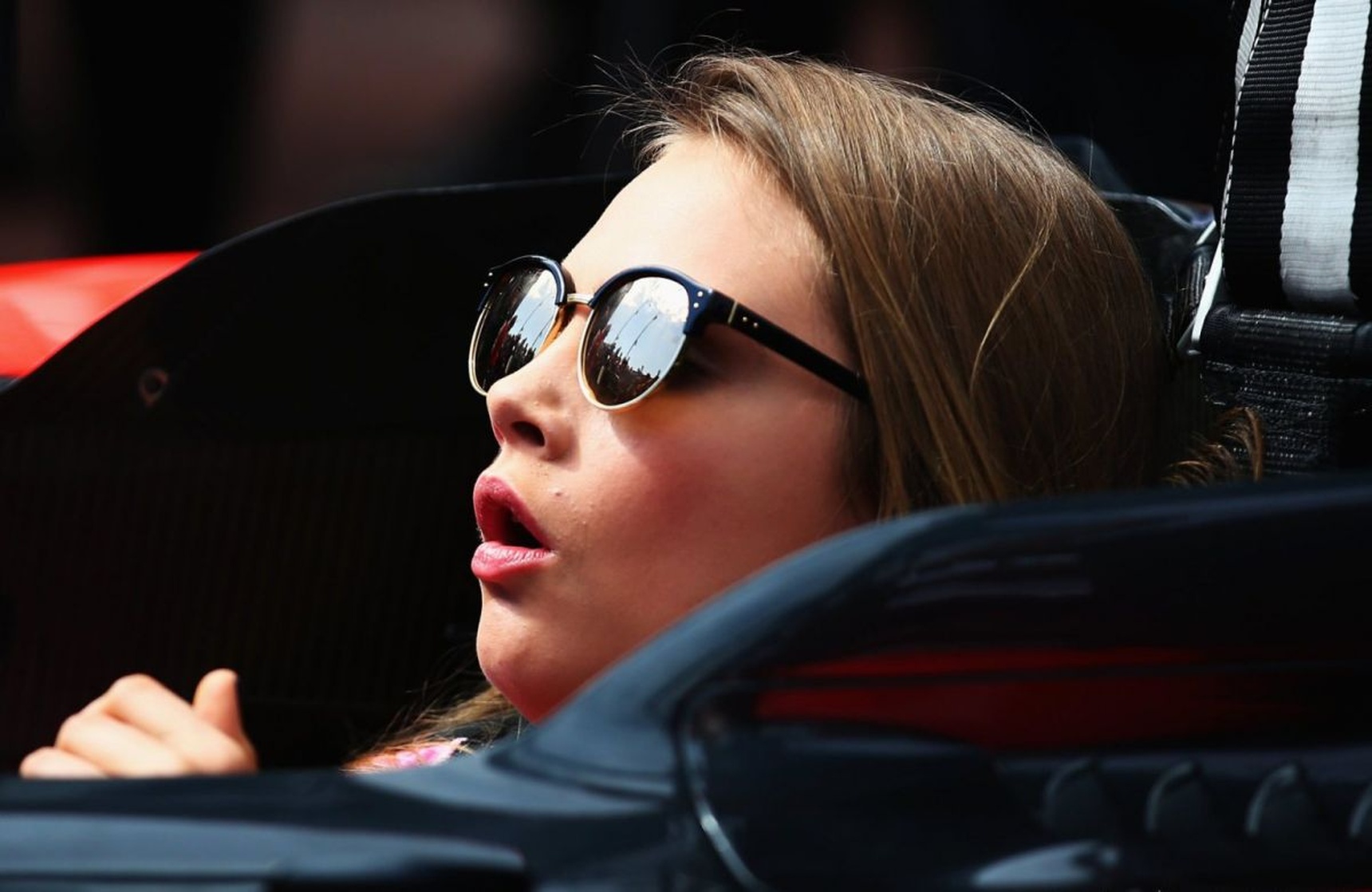 CARA DELEVINGNE at McLaren Honda Garage in Pitlane