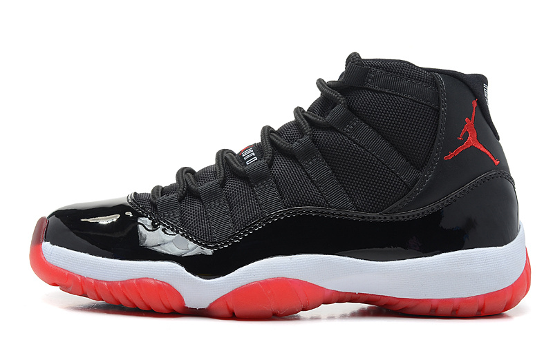 Jordan 11 Retro Bred Black White Varsity Red Mens Size Basketball Shoes