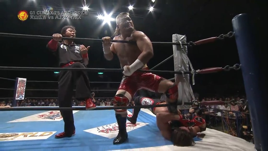 AJ Styles vs. Hiroyoshi Tenzan (NJPW, G1 Climax 25 Day 13)