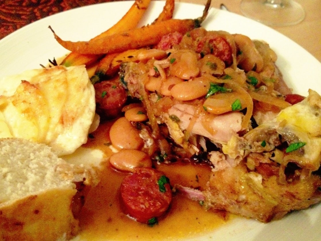 Pot-roast Pheasant with Chorizo, Butter Beans and Parsley